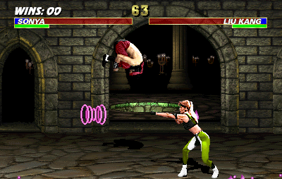 Mortal Kombat 3 (Arcade) screenshot: Ring toss