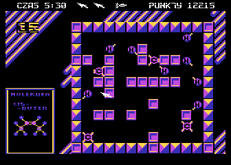 Atomia (Atari 8-bit) screenshot: Level 15