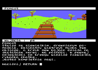 Wyspa (Atari 8-bit) screenshot: Start location