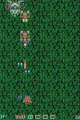 ImageFight (Arcade) screenshot: Over forest