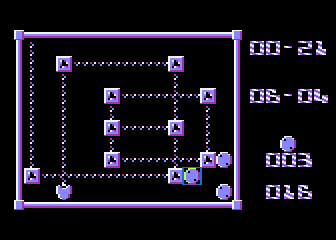 U235 (Atari 8-bit) screenshot: Just before the final move