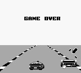Super Chase H.Q. (Game Boy) screenshot: No more credits. Game over. Bye.