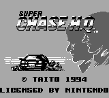 Super Chase H.Q. (Game Boy) screenshot: Title screen.