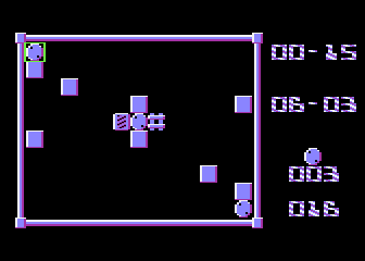U235 (Atari 8-bit) screenshot: Level 4