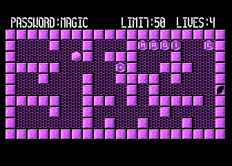Magic of Words (Atari 8-bit) screenshot: Last letter left