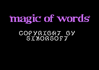 Magic of Words (Atari 8-bit) screenshot: Title screen