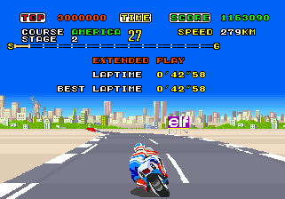 Screenshot of Super Hang-On (Arcade, 1987) - MobyGames