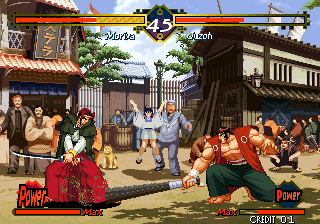 The Last Blade (Arcade) screenshot: Juzoh uses club