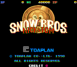 Snow Bros. Nick & Tom (Arcade) screenshot: Title screen