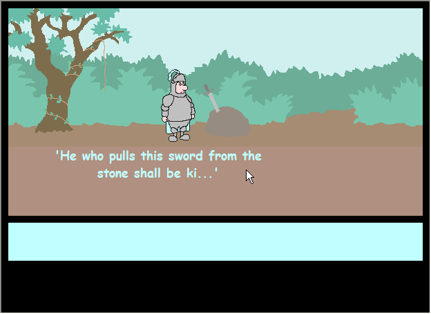 Sir Randolph and the Hideous Ogre (Browser) screenshot: The legendary sword.