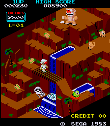 Screenshot of Congo Bongo (Arcade, 1983) - MobyGames