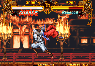 Double Dragon (Arcade) screenshot: Air throw