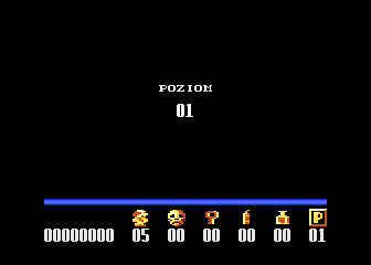 Czaszki / Electra (Atari 8-bit) screenshot: Level introduction