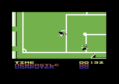 Fantastic Soccer (Commodore 64) screenshot: Goal kick