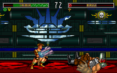 BloodStorm (Arcade) screenshot: Knock down.