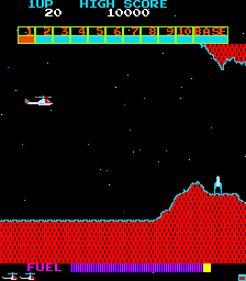 Super Cobra (Arcade) screenshot: Start off