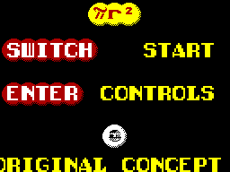 πr² (ZX Spectrum) screenshot: Title Screen