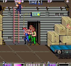 Double Dragon II: The Revenge (Arcade) screenshot: Escape