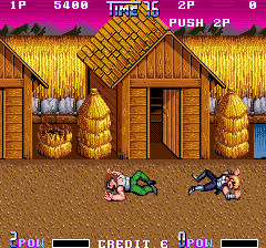 Double Dragon II: The Revenge (Arcade) screenshot: Double knockout