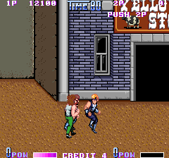 Double Dragon II: The Revenge (Arcade) screenshot: Back kick