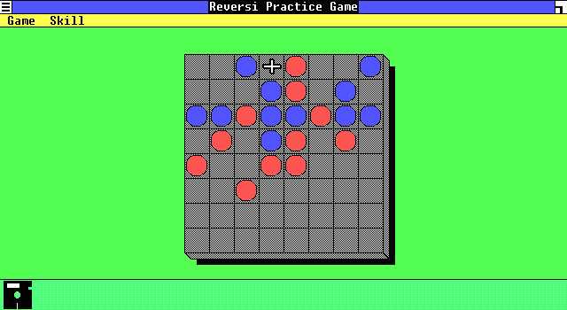 Microsoft Windows (included game) (DOS) screenshot: Hit Ctrl-H for a hint (and get "Practice Game" added to the window title)