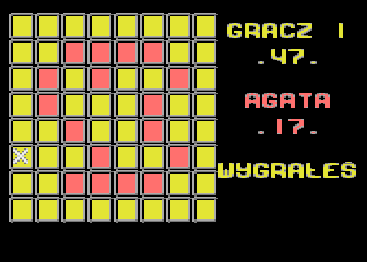 Sexversi (Atari 8-bit) screenshot: We have the winner