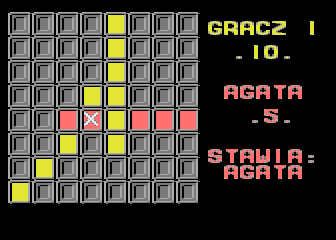 Sexversi (Atari 8-bit) screenshot: Player 2 turn