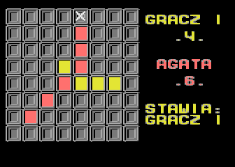 Sexversi (Atari 8-bit) screenshot: Player 1 turn