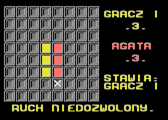 Sexversi (Atari 8-bit) screenshot: Forbidden move