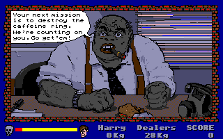 Operation: Cleanstreets (Atari ST) screenshot: Intro of the US relase