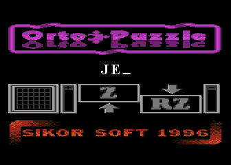 Orto Puzzle (Atari 8-bit) screenshot: Game start up