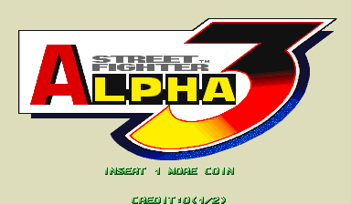 Street Fighter Alpha 3 (Arcade) screenshot: Title Screen.