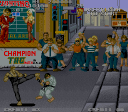 Street Smart (Arcade) screenshot: Good Kick.