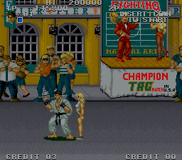 Street Smart (Arcade) screenshot: Getting the girl.