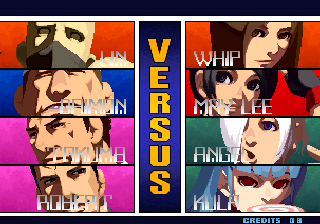 The King of Fighters 2001 (Arcade) screenshot: Teams