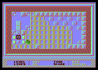 Saper (Atari 8-bit) screenshot: Heading to exit