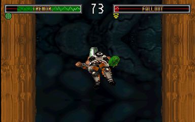 BloodStorm (Arcade) screenshot: Knocked off the level.