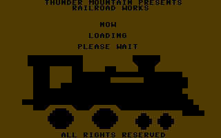 The Railroad Works (Commodore 64) screenshot: Loading screen.