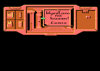 A.D. 2044: Seksmisja (Atari 8-bit) screenshot: Note on the doors