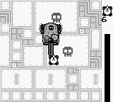 Trax (Game Boy) screenshot: oh my god. Beating the clown boss is more terrifying than the fight.