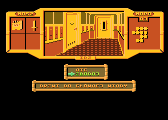 A.D. 2044: Seksmisja (Atari 8-bit) screenshot: Main elevator doors