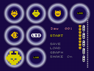 LSD: Dream Emulator (PlayStation) screenshot: Main menu