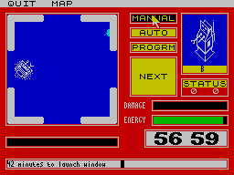 Mission Omega (ZX Spectrum) screenshot: Control robot