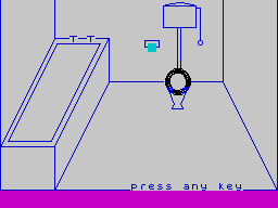 Mad Martha (ZX Spectrum) screenshot: Bathroom
