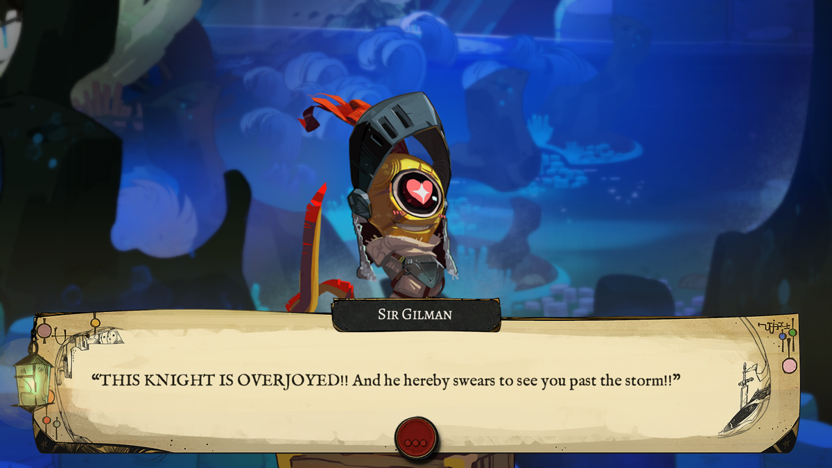 Pyre (Windows) screenshot: In conversation with a character