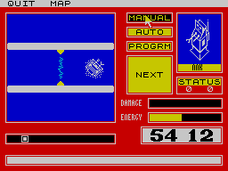 Mission Omega (ZX Spectrum) screenshot: Electric barrier