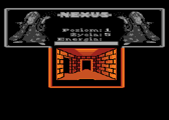 Nexus (Atari 8-bit) screenshot: Level 1 start position