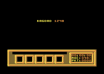 Jaffar (Atari 8-bit) screenshot: Year 1248, Baghdad