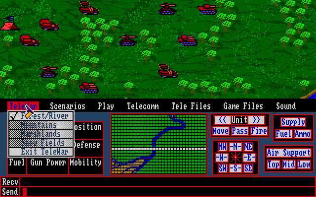 Screenshot of TeleWar (Amiga, 1987) - MobyGames