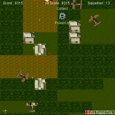 Spitfire: The Battle of Britain (Browser) screenshot: The extra rapid fire is really deadly.